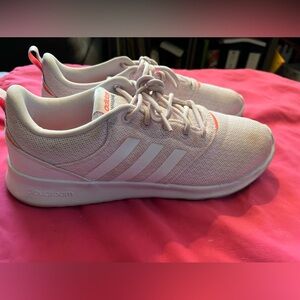 Adidas Pink and White Trainers